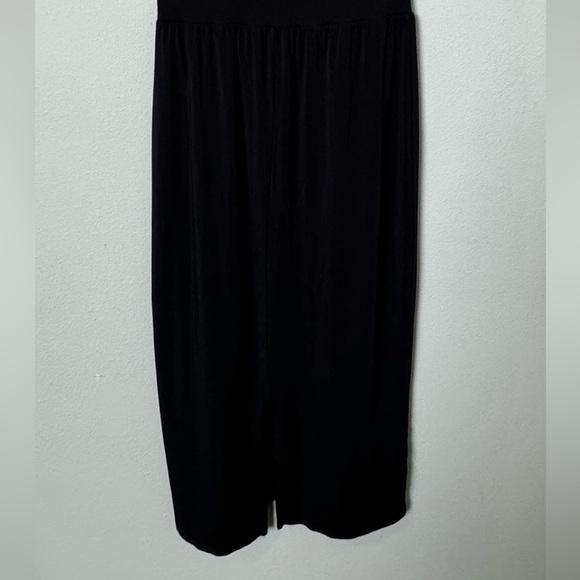 Athleta Santorini Cinch Dress Solid Black‎ Sleeveless Midi Size Small Petite - Picture 11 of 16